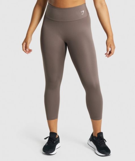 Women's Gymshark Training 7/8 Leggings Brown | CA 3867N0